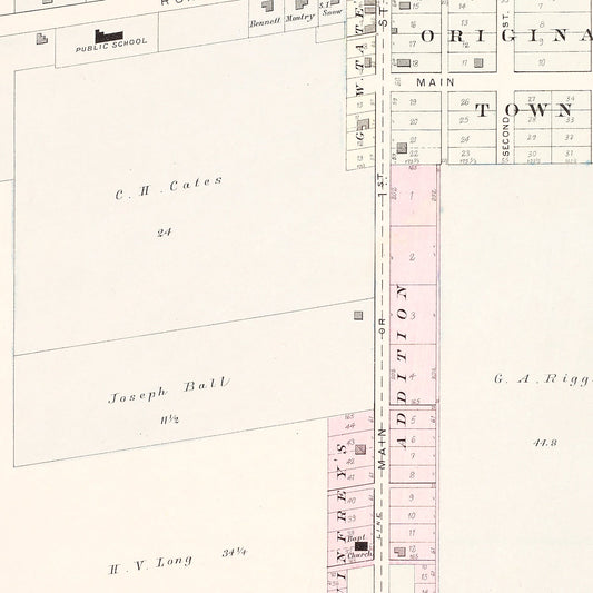 Vintage Map of Lone Jack, Missouri, 1904
