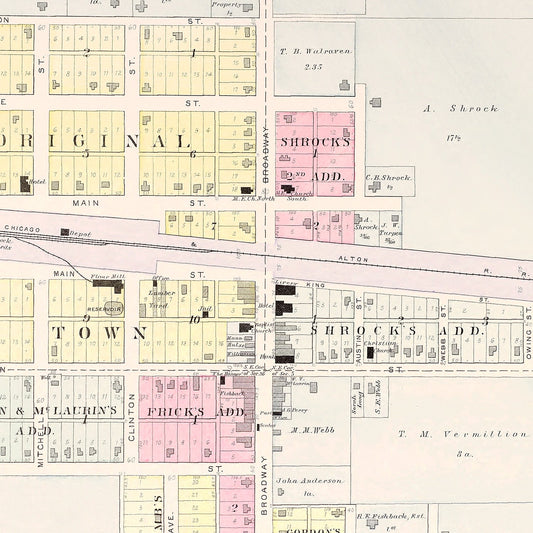 Vintage Map of Oak Grove, Missouri, 1904