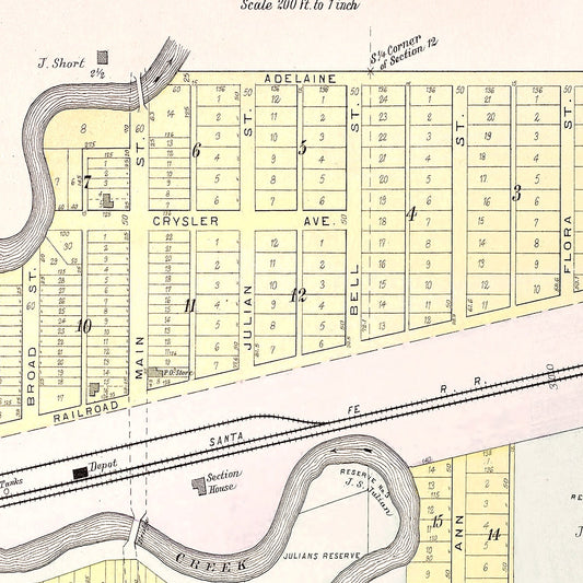 Vintage Map of Courtney, Missouri 1904
