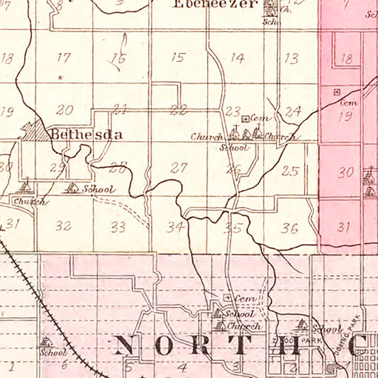 Vintage Map of Greene County, Missouri, 1904