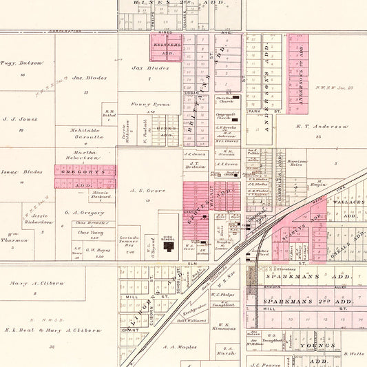 Vintage Map of Republic, Missouri, 1904