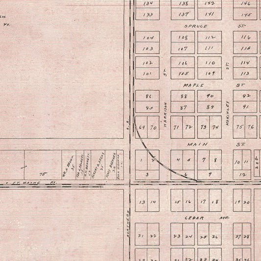 Vintage Map of Haviland, Ohio, 1905