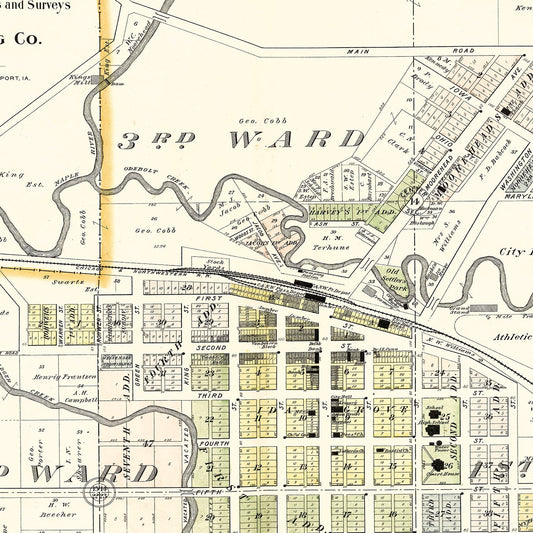Vintage Map of Ida Grove, Iowa, 1906