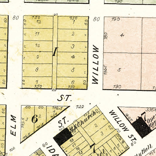 Vintage Map of Battle Creek, Iowa, 1906
