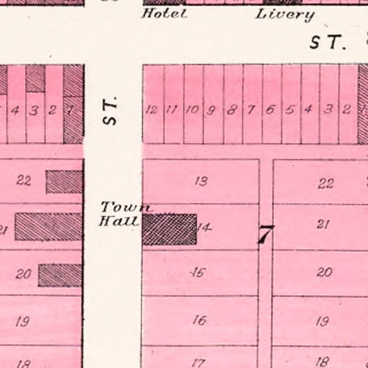 Vintage Map of Morse Bluff, Nebraska, 1907