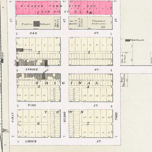 Vintage Map of Colon, Nebraska, 1907