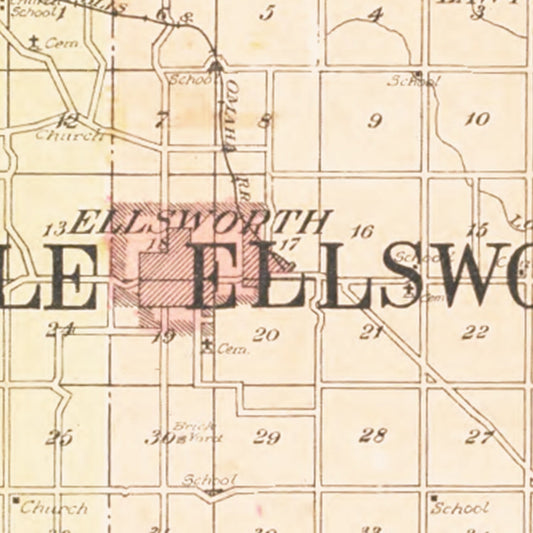Vintage Map of Pierce County, Wisconsin, 1908