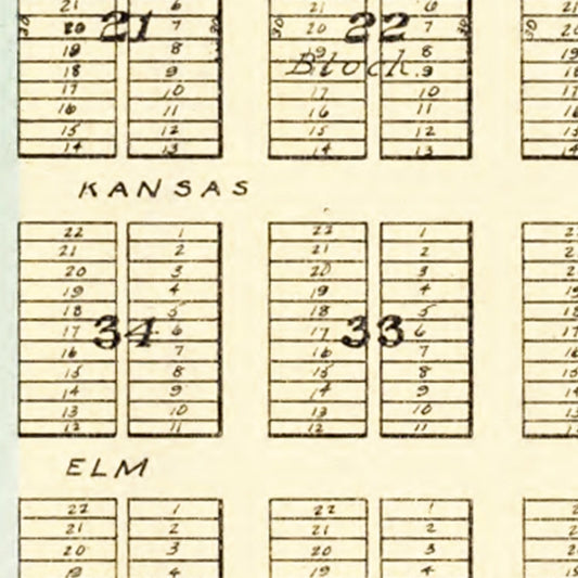Vintage Map of Riley, Kansas, 1909