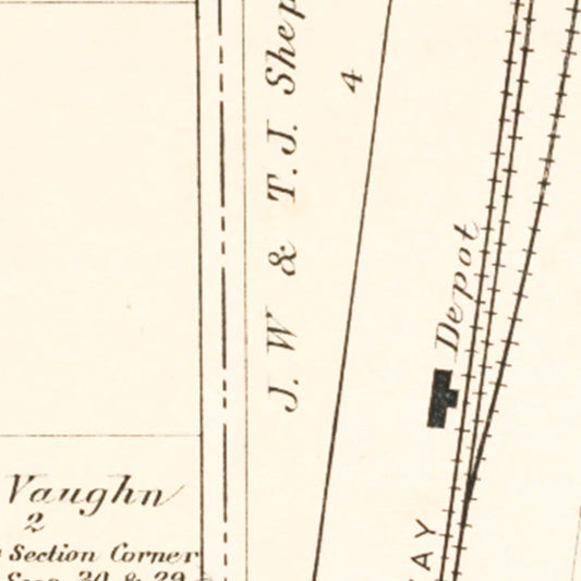Vintage Map of Rea, Missouri, 1909