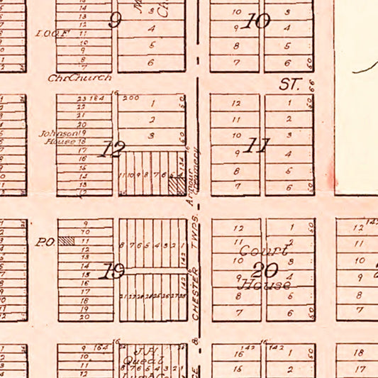 Vintage Map of Armour, South Dakota, 1909