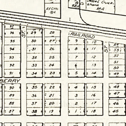 Vintage Map of Hoytville, Wood County, Ohio, 1912