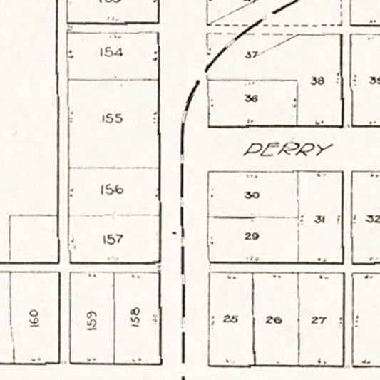 Vintage Map of Custar, Ohio, 1912