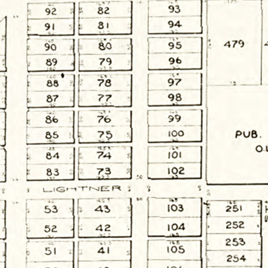 Vintage Map of Bradner, Ohio 1912