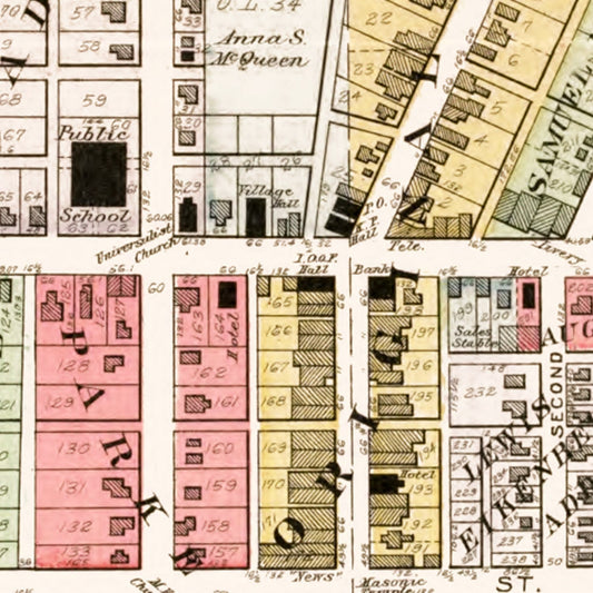 Vintage Map of Camden, Ohio, 1912 | Wall Art