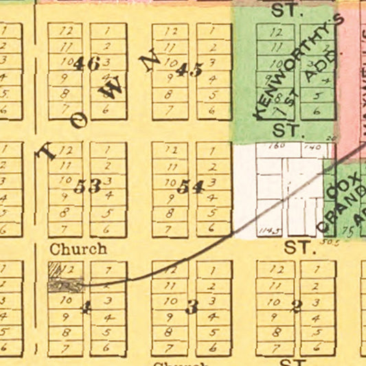 Vintage Map of Stuart, Iowa, 1917