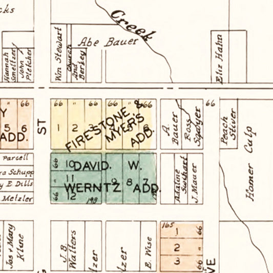 Vintage Map of Wakarusa, Indiana, 1929