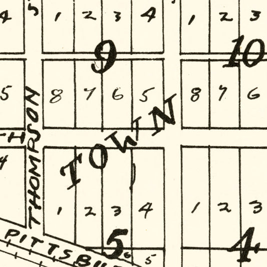 Vintage Map of Larwill, Indiana, 1939