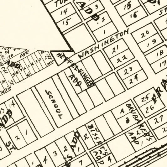 Vintage Map of Churubusco, Indiana, 1939