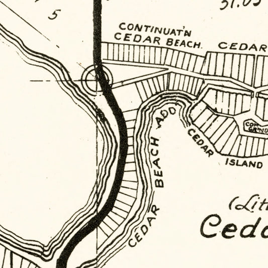 Vintage Map of Tri-Lake Resort, Indiana, 1939