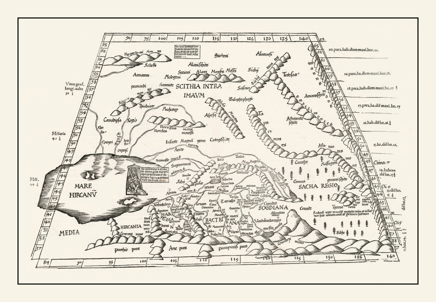 Vintage Silk Road Map, 1522