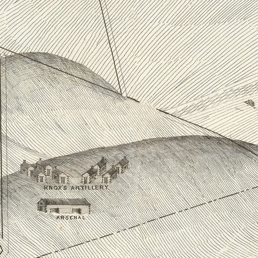 Vintage Valley Forge Pennsylvania Map, 1877