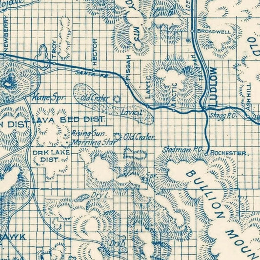 Vintage Map of San Bernardino County, California, 1932