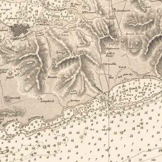 Vintage Nautical Map of St. Croix, U.S. Virgin Islands, 1958