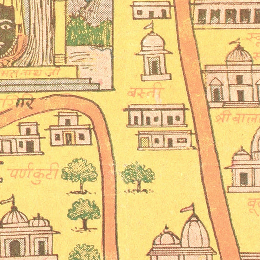 Vintage Map of Chitrakoot, India, 1970