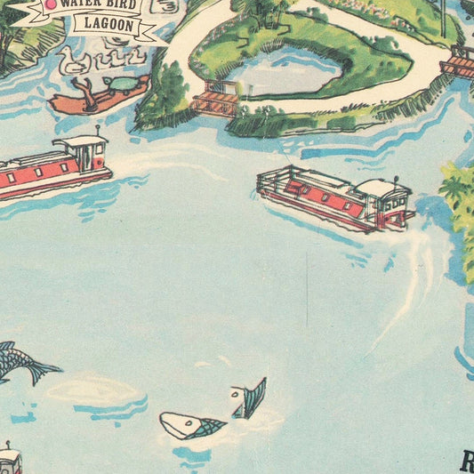 Vintage Rainbow Springs, Florida Map, 1967