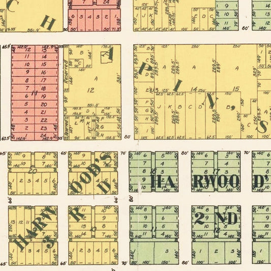 Vintage Map of Fargo, North Dakota, 1915