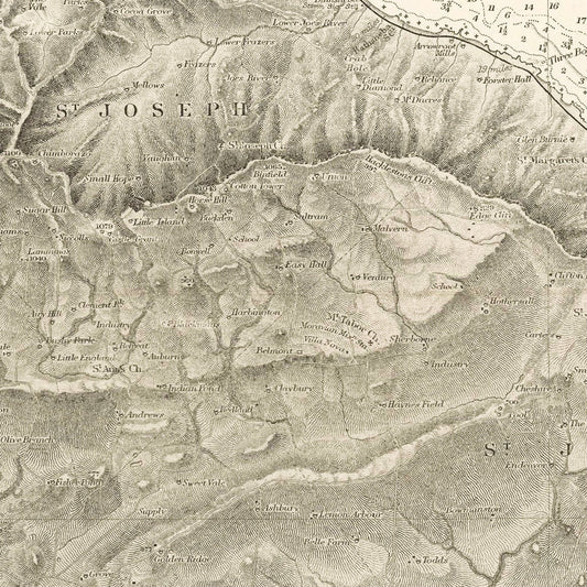 Vintage Nautical Map of Barbados, 1927