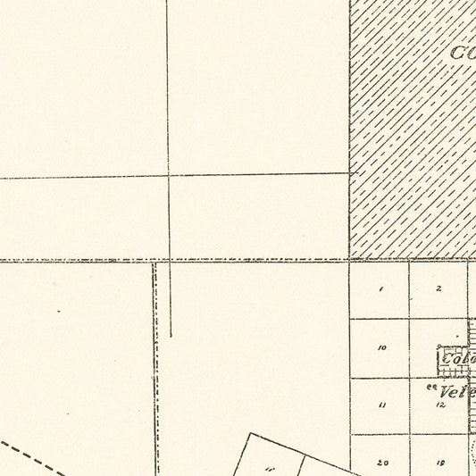 Vintage Chaco Province, Argentina Map, 1920