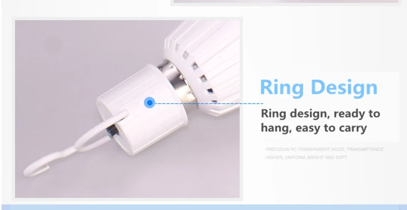 White LED BACKUP LIGHT with ring design on a gray background
