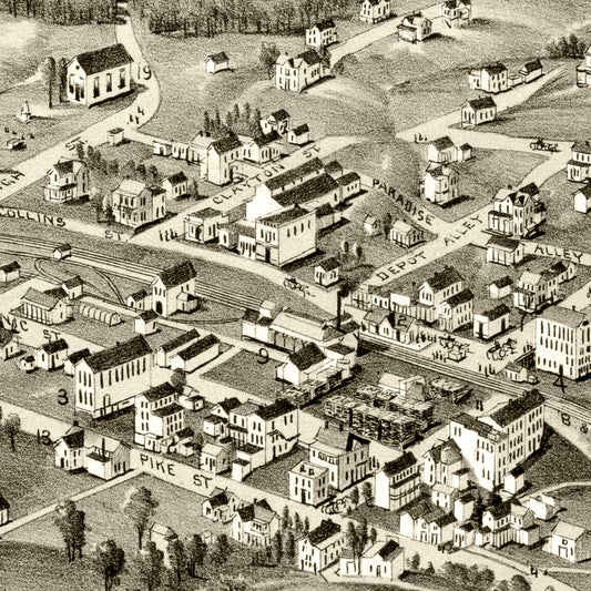 Vintage Map of Pennsboro, West Virginia, 1899
