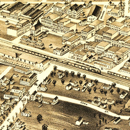 Vintage Map of Durham, North Carolina, 1891