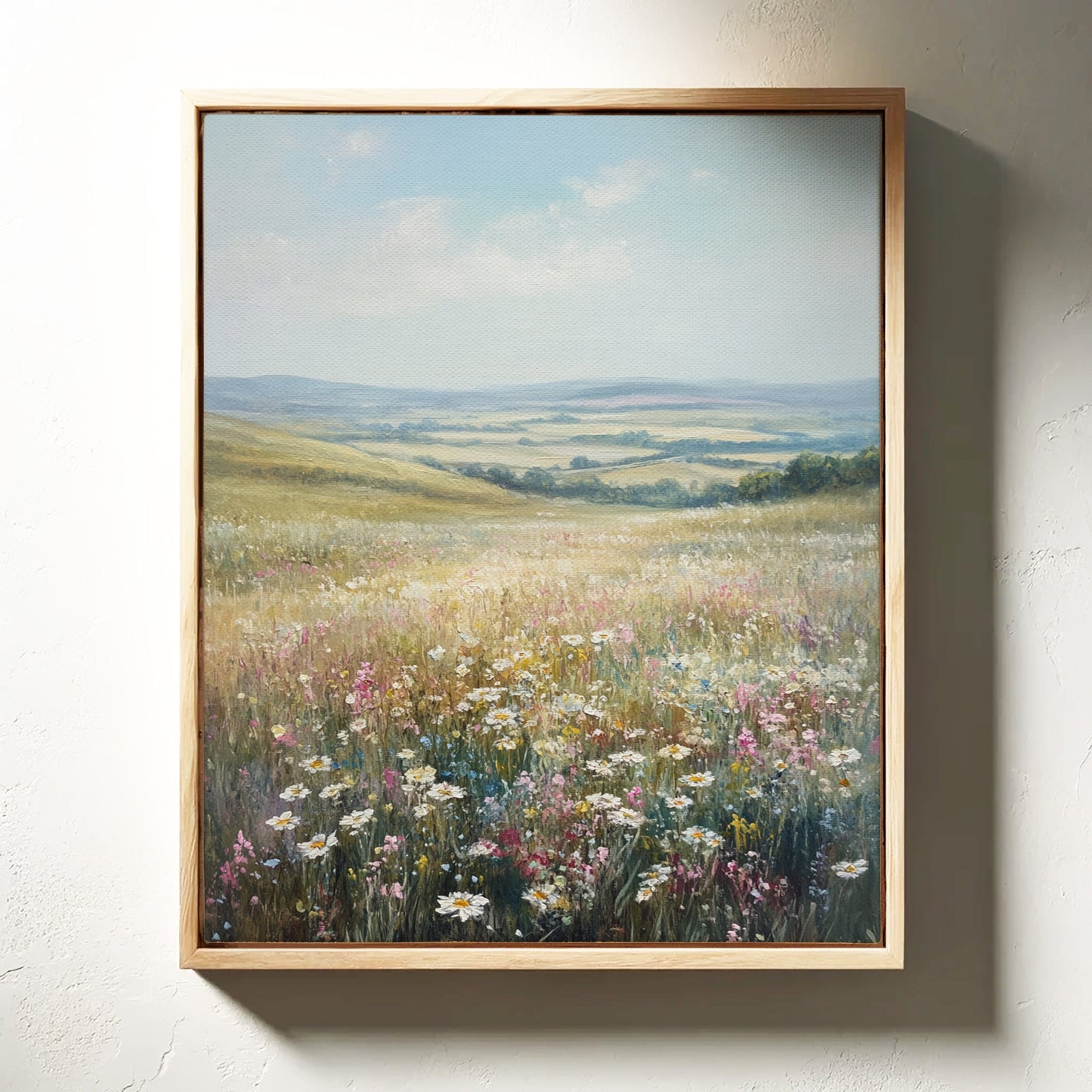 Wildflower Meadow Summer Countryside Landscape Print