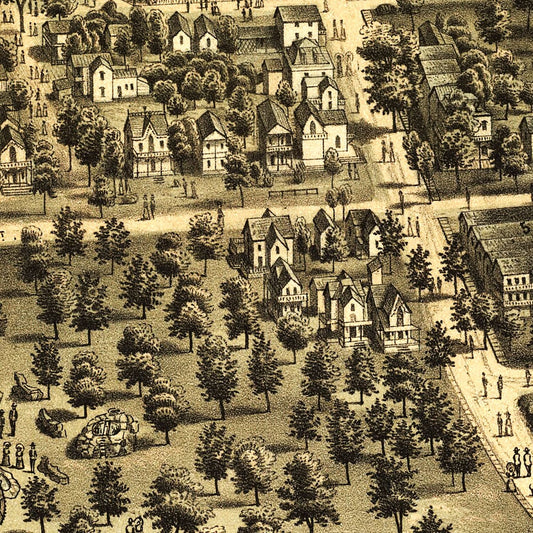 Vintage Map of Sandusky, Ohio, 1884