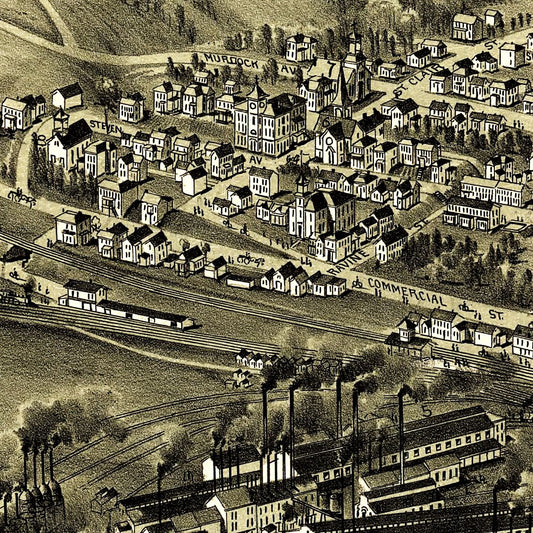 Vintage Map of Mingo Junction, Ohio, 1899