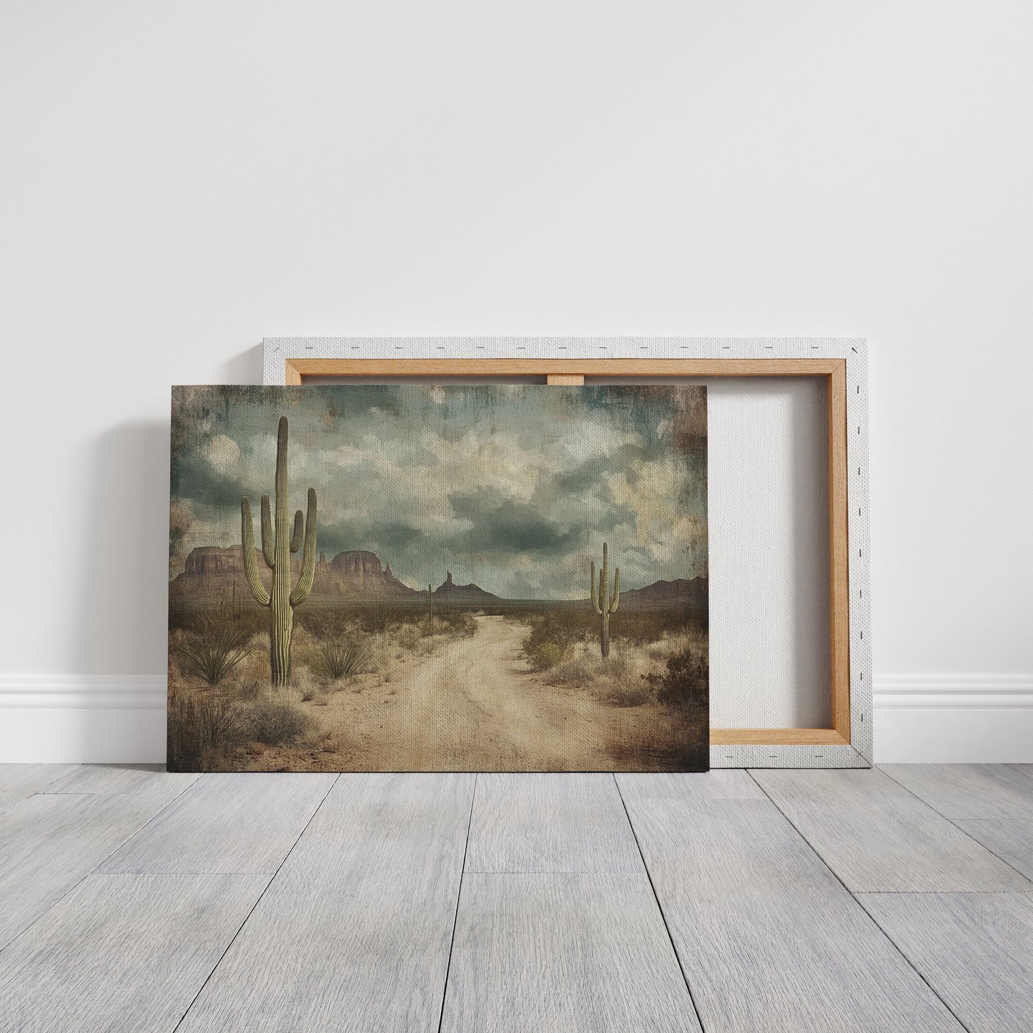 Rustic Desert Road Vintage Western Landscape Print