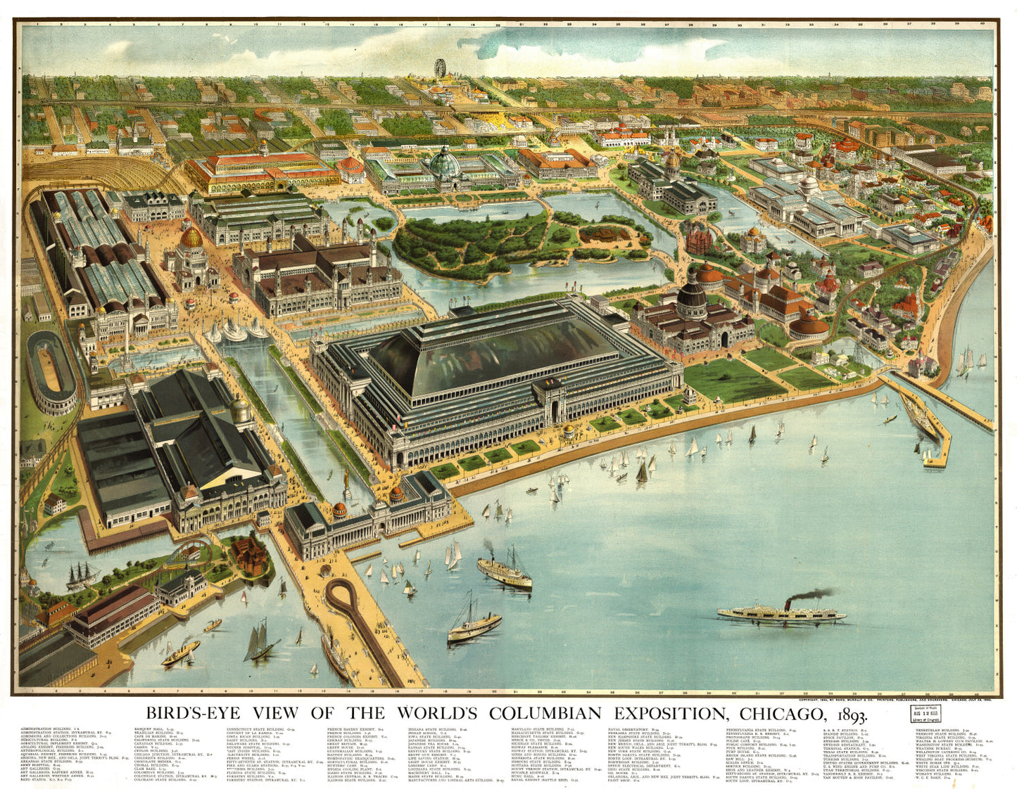 Vintage Map of Chicago, Illinois 1893 - Cook & DuPage