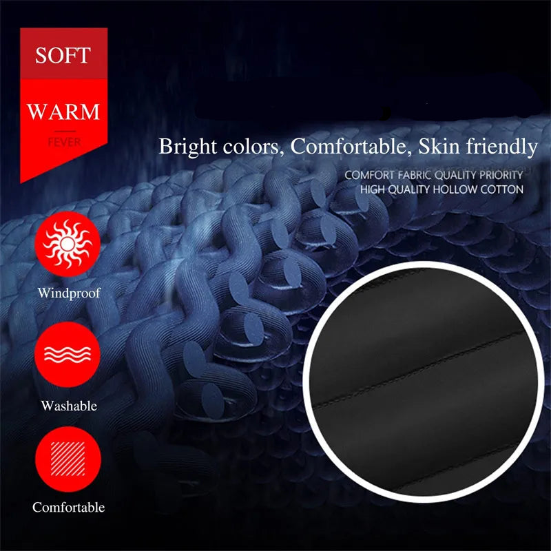 USB heated jacket features 8 heating zones battery life windproof washable