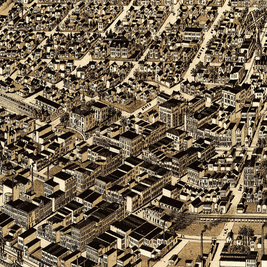 Vintage Map of La Crosse, Wisconsin, 1887