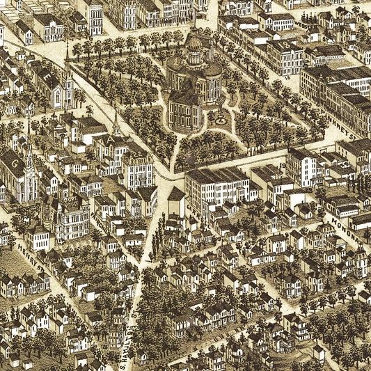 Vintage Map of Madison, Wisconsin, 1885