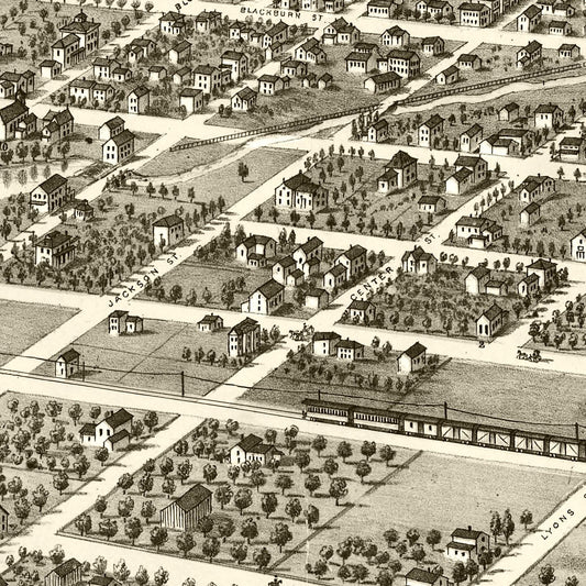 Vintage Map of Ripon, Wisconsin, 1867