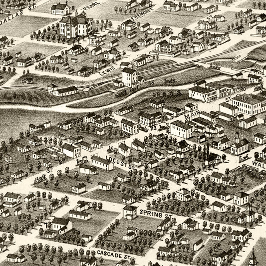Vintage Map of River Falls, Wisconsin, 1880