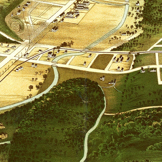 Vintage Map of Wauwatosa, Wisconsin, 1892