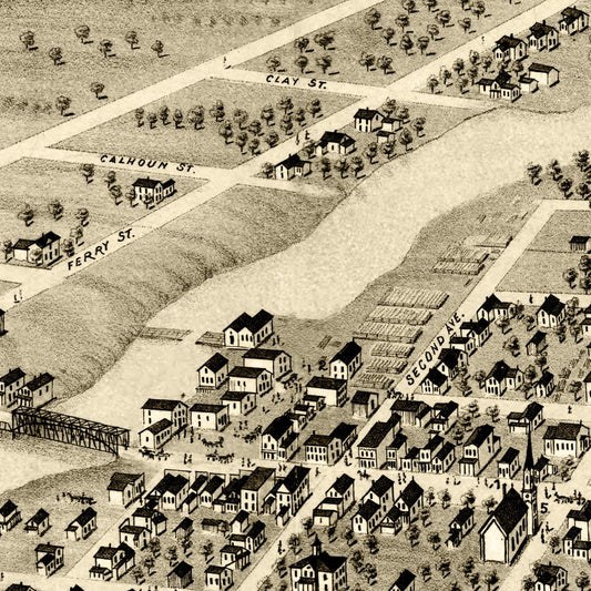 Vintage Map of Anoka, Minnesota, 1869
