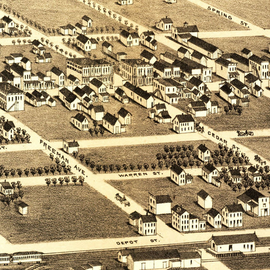 Vintage Map of Luverne, Minnesota, 1883