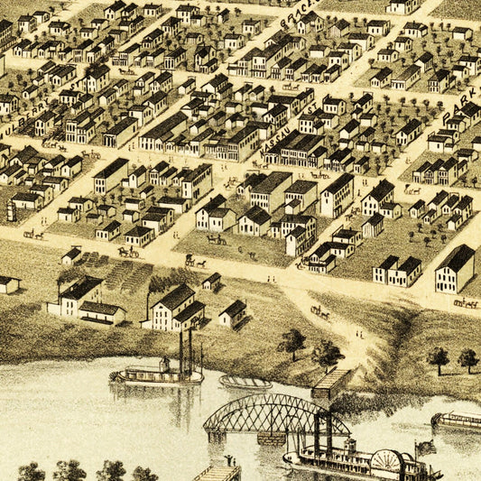 Vintage Map of Saint Peter, Minnesota, 1870
