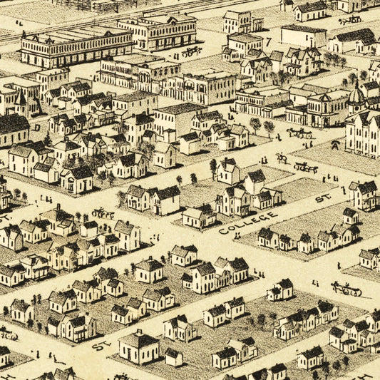 Vintage Map of Aurora, Missouri, 1891